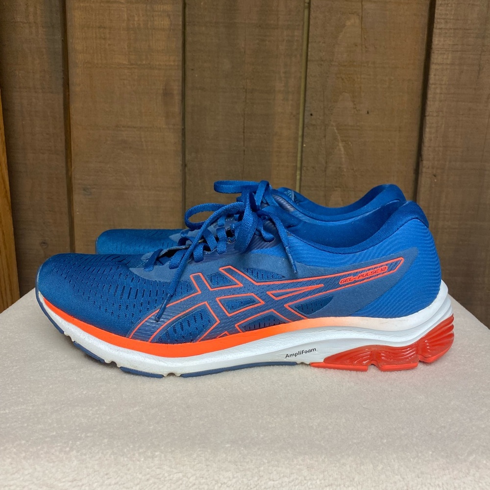 Asics Gel Pulse 12 Women's Size 11 Blue Orange Running Shoes Sneakers